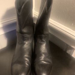 Dan Post Men Black  Soft Calfskin Leather Western Boots:12D Very Good Condition : 