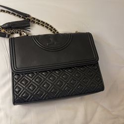 Tory Burch Leather Fleming Bag 