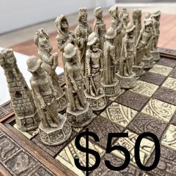 Beautiful chess set. 18” x 18”. Only $50.