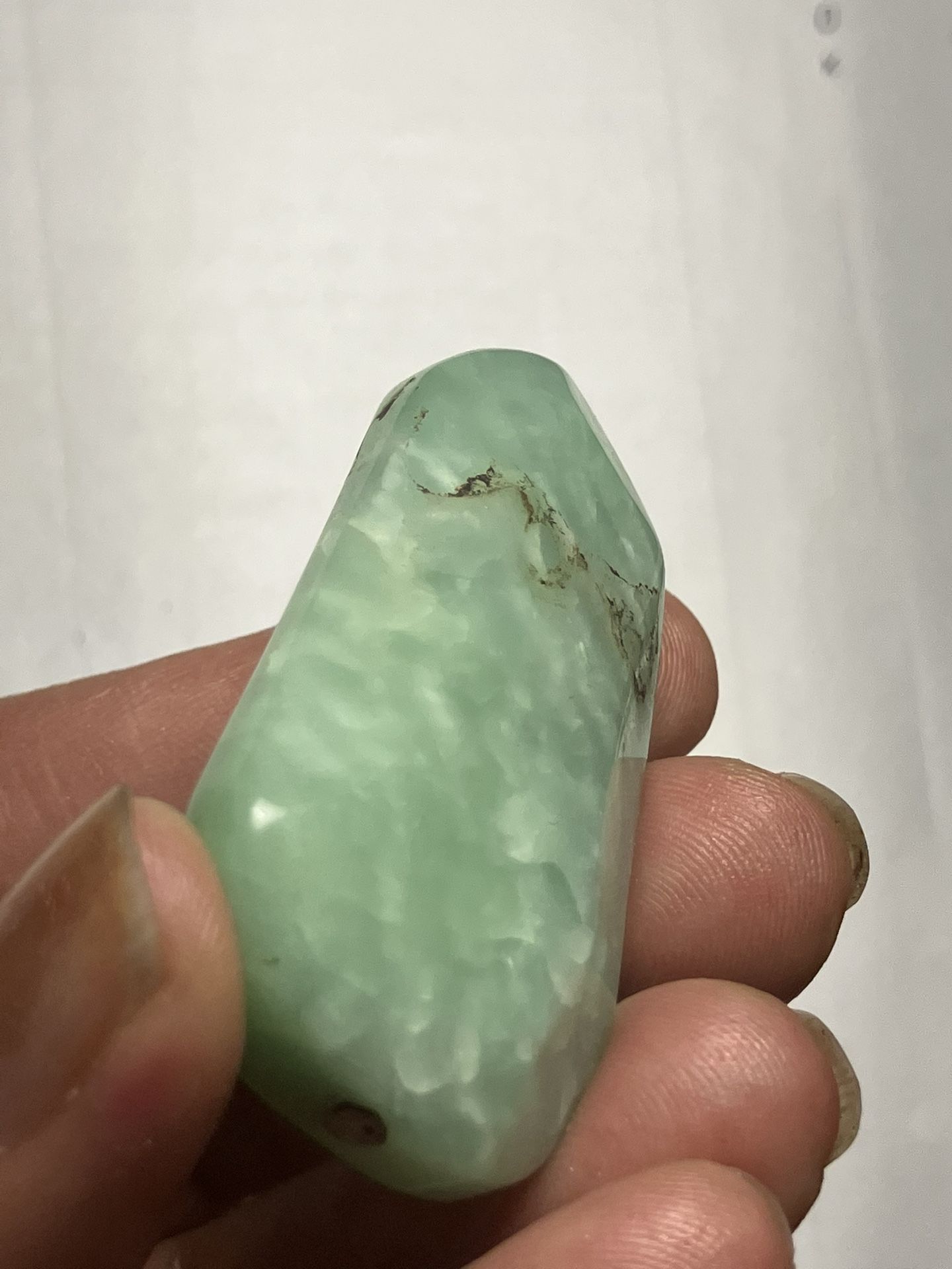 1.5 “ X 3/4” Jadeite Jade natural bead