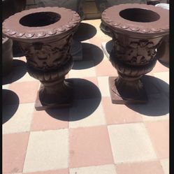 New Flower Pots Made Out Of Cement Perfect Gift 