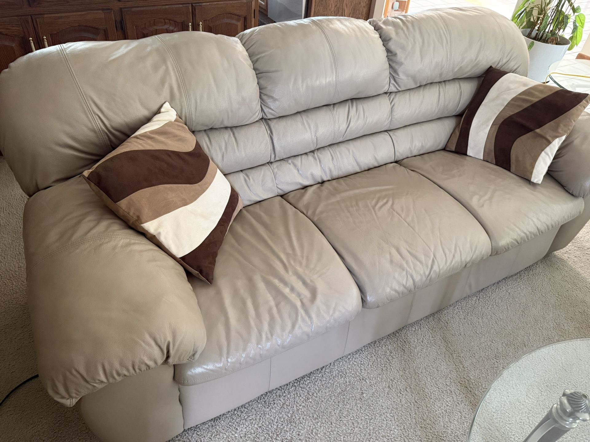 Faux Leather Living Room Set