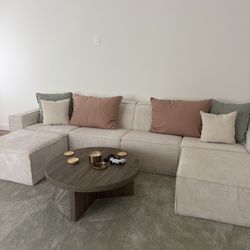 SECTIONAL SOFA 4-SEAT WITH OTTOMANS MODULAR CLOUD 