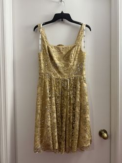 gold dress, size 8