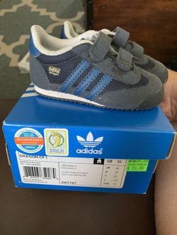 Adidas little boys running tennis shoes blue 5c toddler