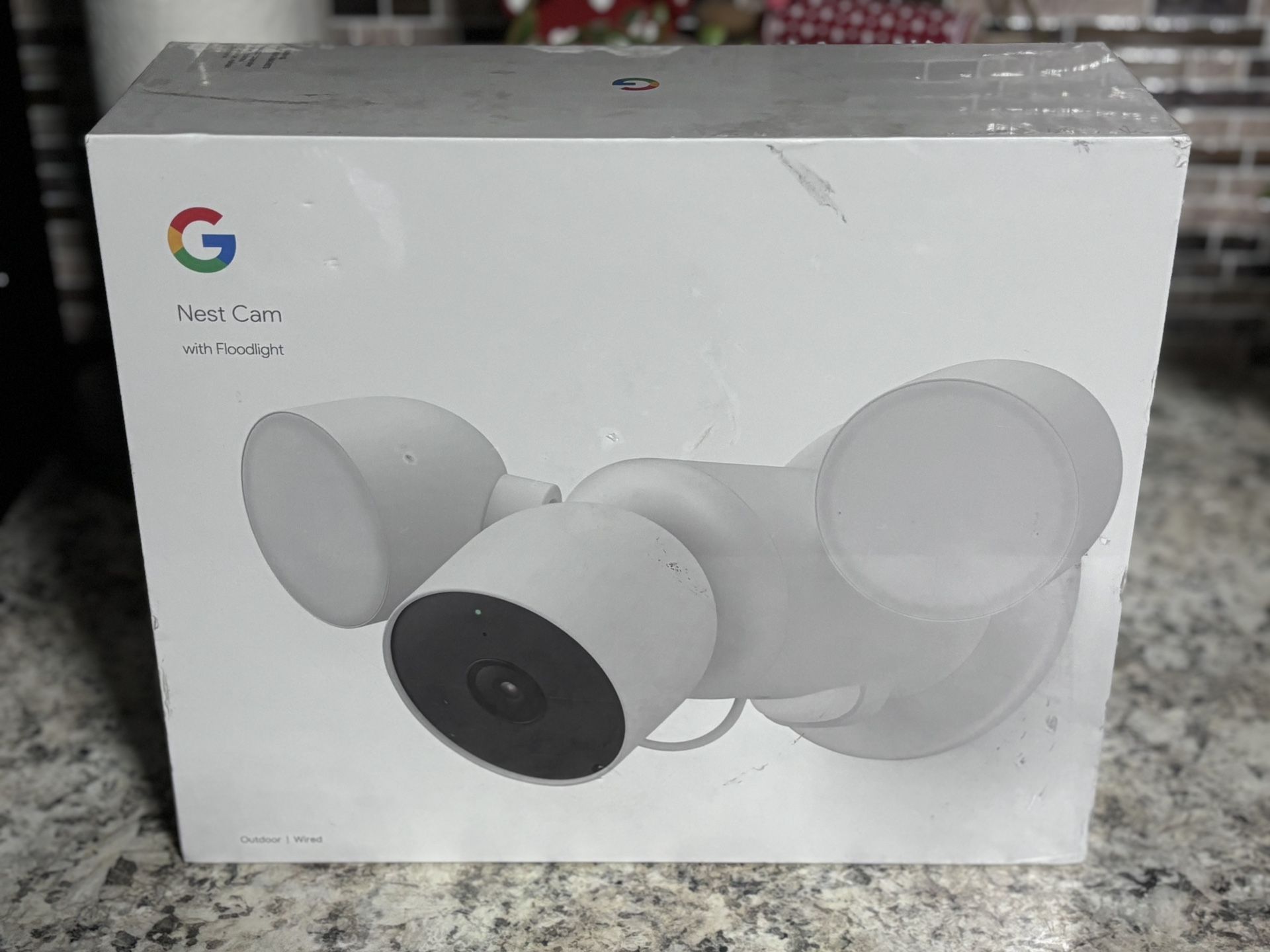 Google - Nest Cam with Floodlight - Snow 