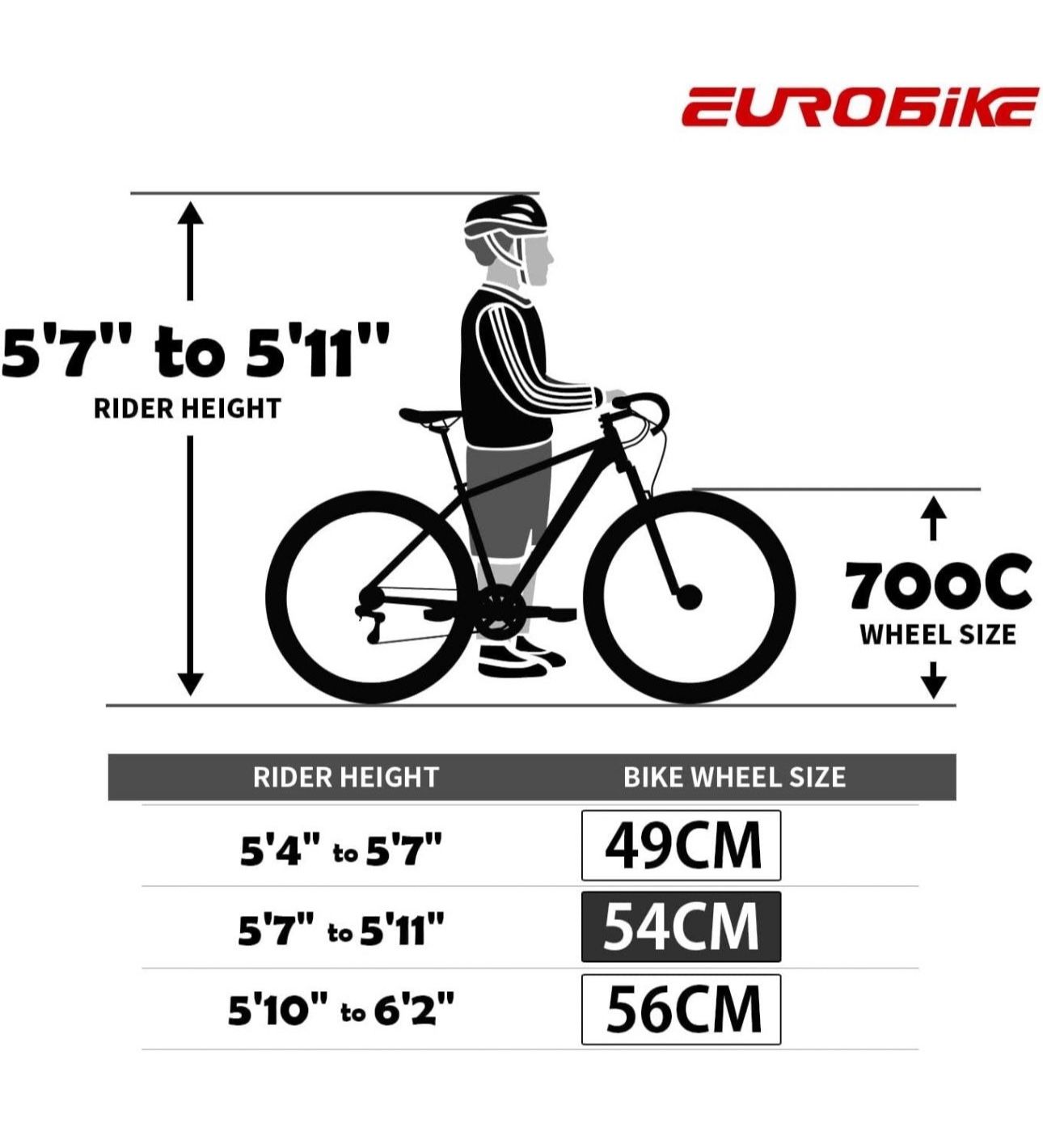 EUROBIKE Road Bike TSM XC550 Adult Bike Dual Disc Brake 54cm Frame