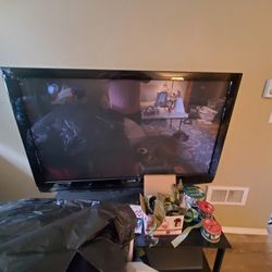 Sanyo 53-in Plasma TV Withstand That Has A Pull Out Drawer. 
