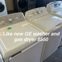 Like New GE Washer And Gas Dryer Set