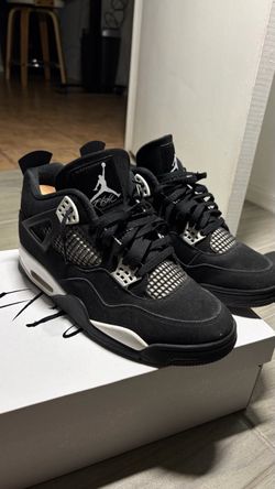 Air Jordan 4 Black Suede Sneakers