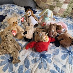 Lot of 11 Retired Beanie Babies 1990's  Rare