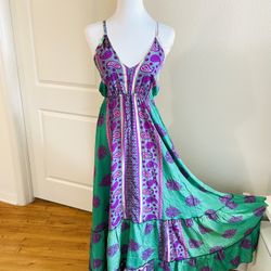 Women Ladies Boho Floral Maxi Dress Cocktail Party Evening Summer Beach Sundress one size 