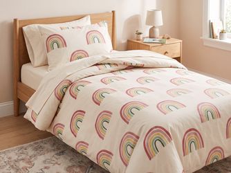 All Seasons Rainbow Duvet Set w/2 Pillowcases Twin