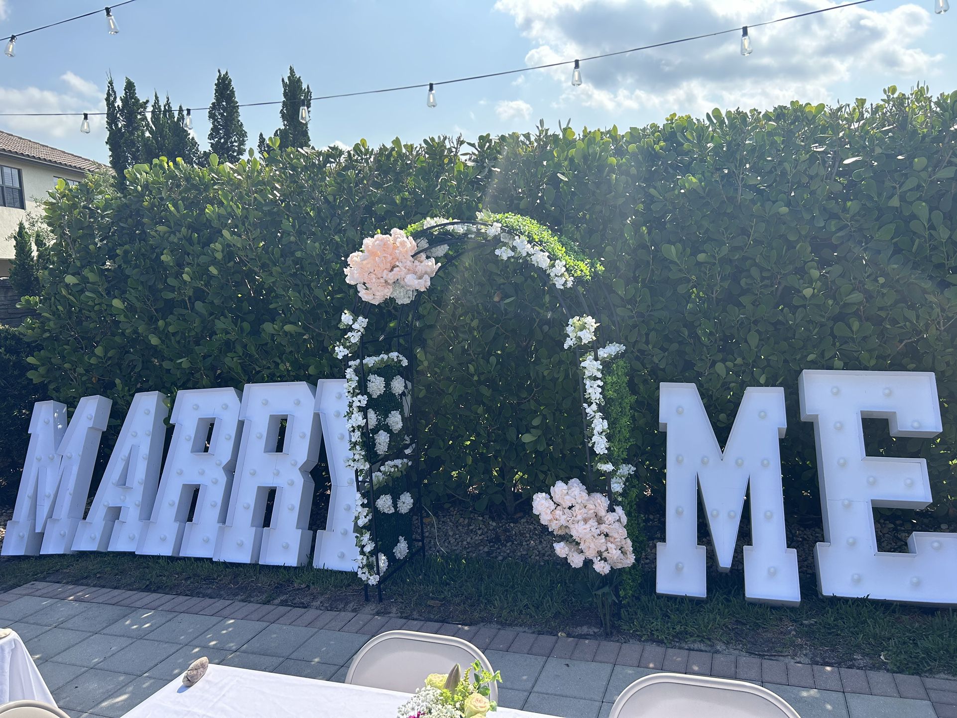 “Marry Me” LED Letters with Batteries Included - for Engagement Party, Proposal, 