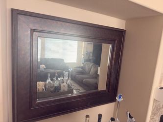 Large Wall mirror brown a gold touch