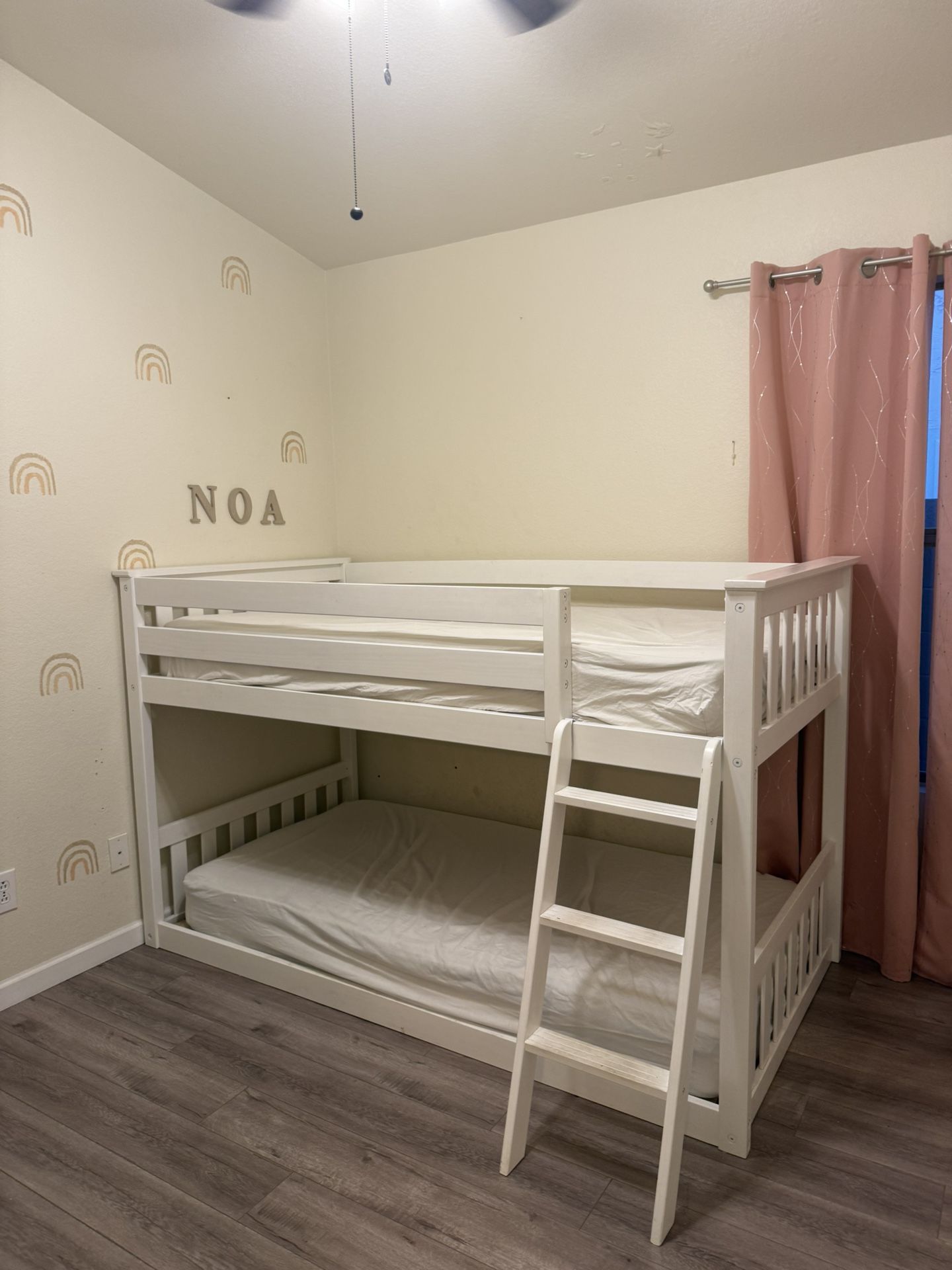 Bunk bed with a slanted ladder/ Slide