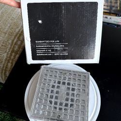 NIB Delta Square Shower Drain - Chrome / Stainless Finish