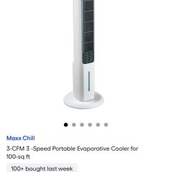 Maxx Chill Unisex Evaporative Cooler 3-Speed White Blue