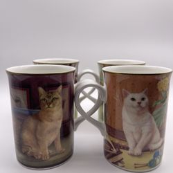 Felix Royal Bone China Lot Of 4 Mugs