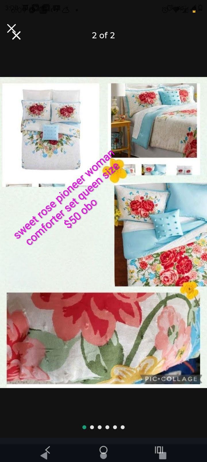 Pioneer Woman Comforter Set Queen Size New $50 Obo