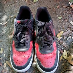 Nike Court Vision Low Black Red Whitr