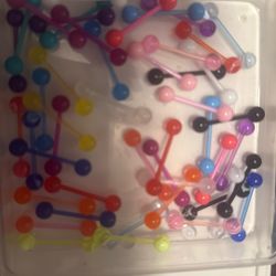 DIFFERENT COLOR, TONGUE RINGS 