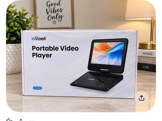 ieGeek 12.5" Portable DVD Player with 10.5" HD Swivel Screen, Black For Kids, Home Use & Road Trips, No Region Restriction, 5 Hrs Rechargeable Battery