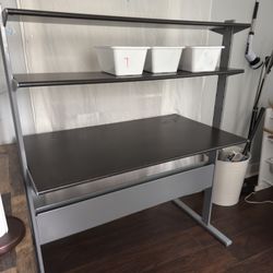 IKEA Fredrik 3 Tier Standing Desk Workstation 