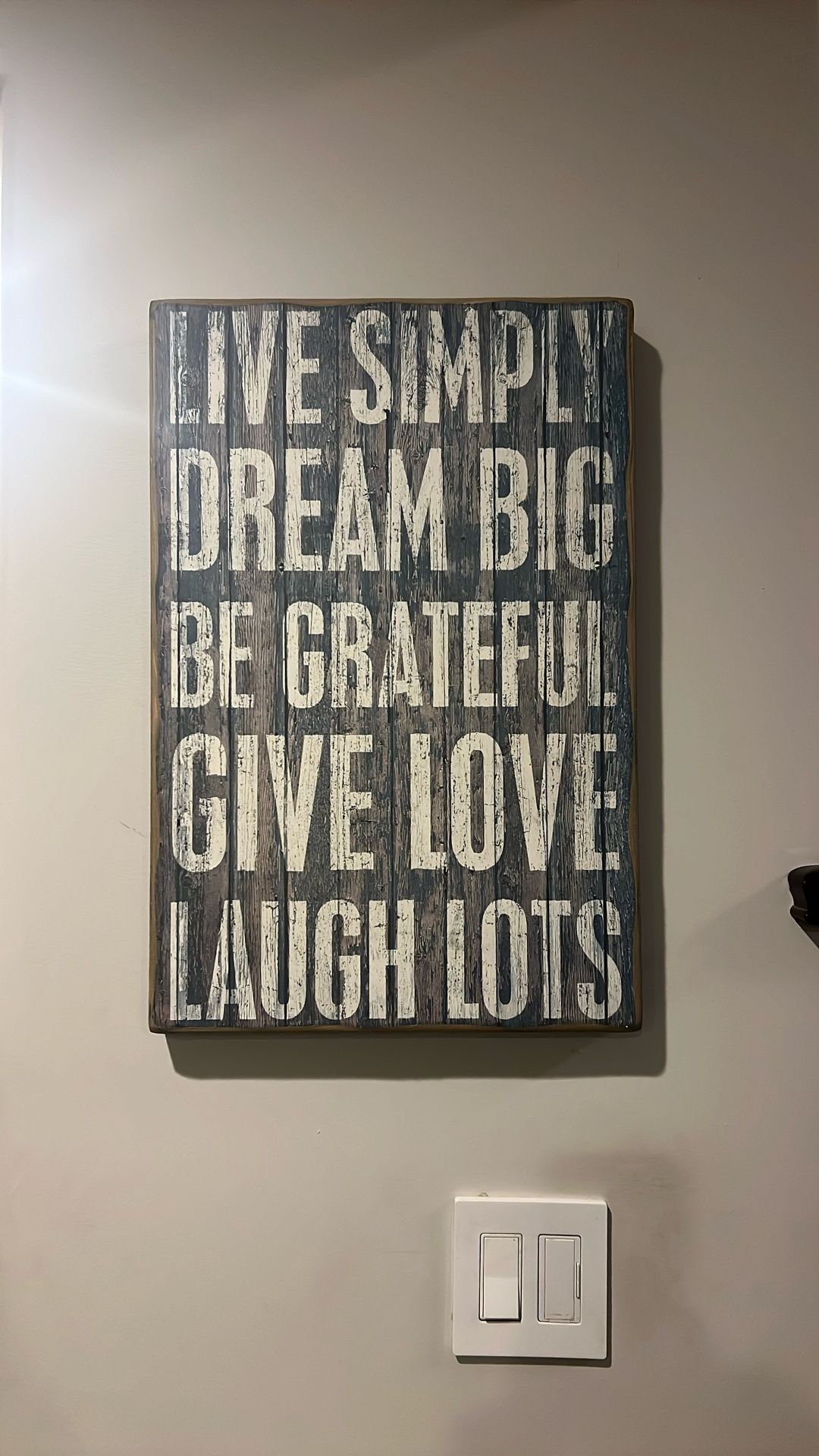 Wall Art Love Grateful Laugh