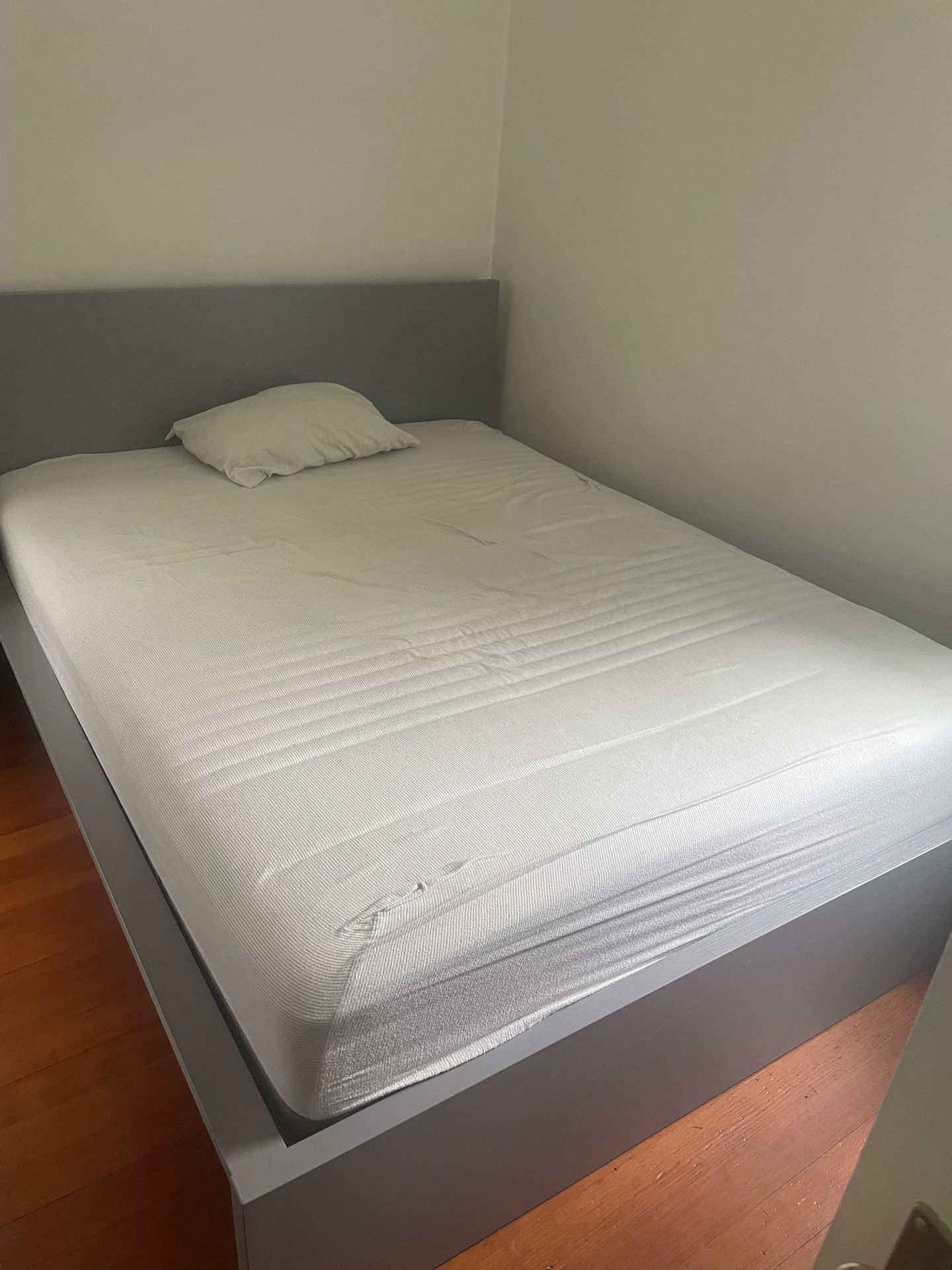 IKEA Queen Mattress And Bed Frame, Like New