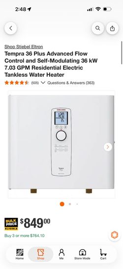 Electric tankless water heater