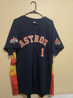 HOUSTON ASTROS CARLOS CORREA 2017 WORLD CHAMPIONS JERSEY MEN'S SIZE XL BUTTON FRONT