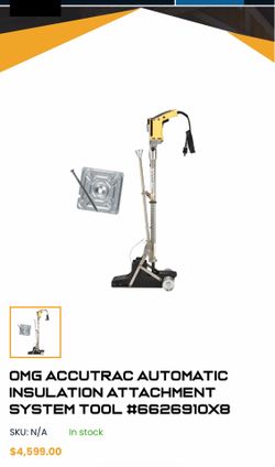 OMG ACCUTRAC AUTOMATIC INSULATION ATTACHMENT SYSTEM TOOL #(contact info removed)
