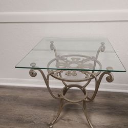 24x24 Glass End Table 