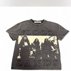Faded black MISÉRE MODERNE (FLOOD LANDS) T SHIRT