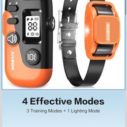 Jugbow Shock Collar for Dogs - 4200FT Dog Training Collar with Remote for 15-120lbs Medium Large Dog, with LED Light IPX8-Waterproof Rechargeable E-Co