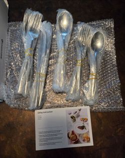 Silverware Set for 6, 30 Piece Stainless Steel Flatware Cutlery Set
KINGSTONE Mirror Polished Forks Knives Spoons Utensils, Tableware for Home Kitchen