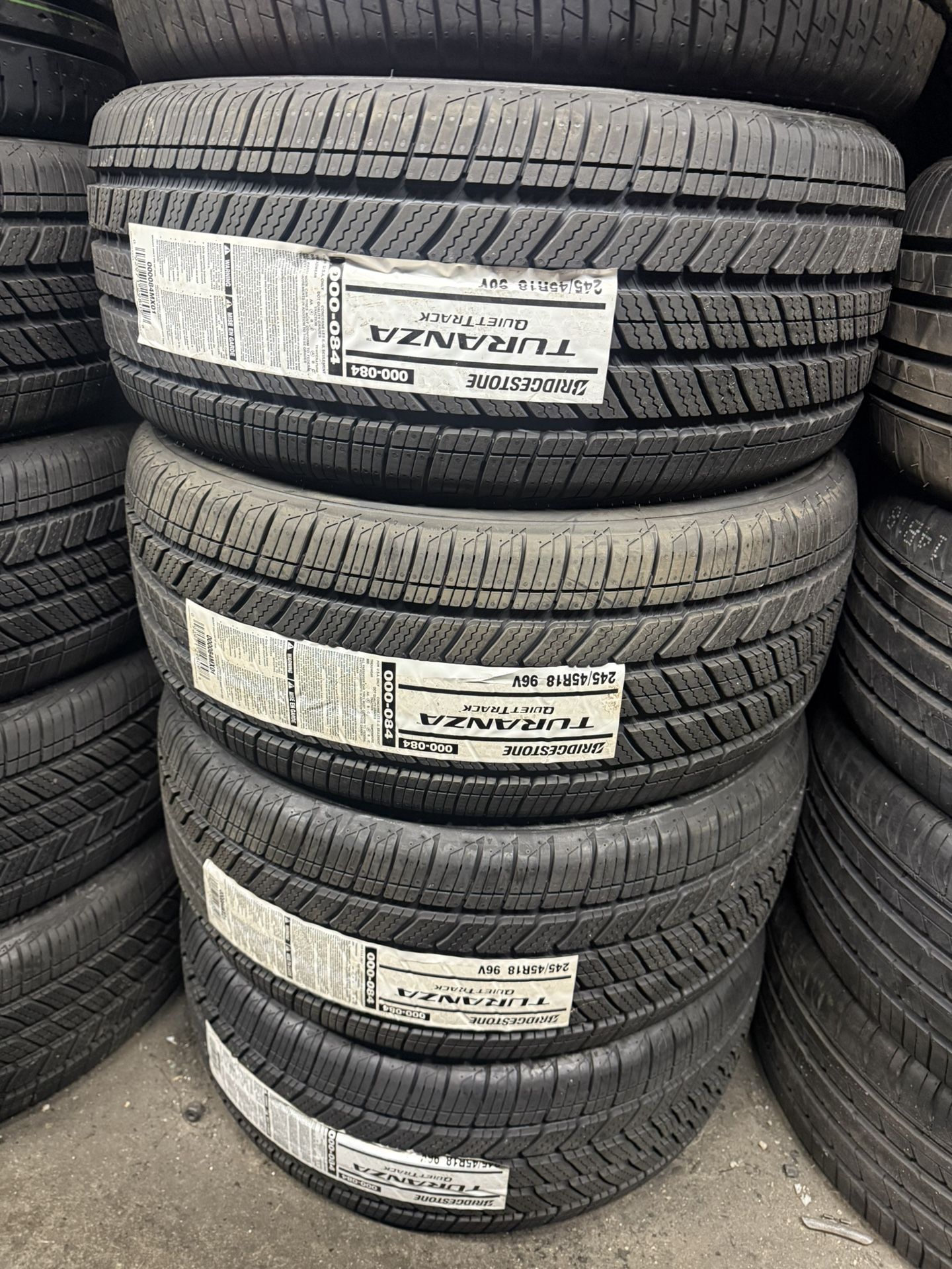 245/45/18 Bridgestone 4 New Tires Installed And Balanced 50,000 Miles