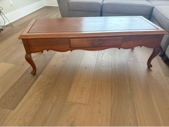 Wood coffee table