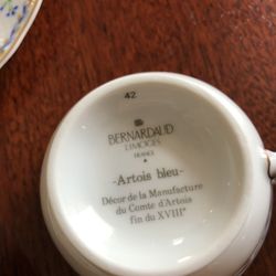 Do Your Research. Limoges Bernardaud Artois Blue 3 Piece Cup Saucer And Small Dessert Dish Service For 12