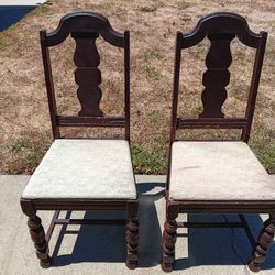 Antique Wood Chairs 