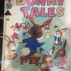 Easter-BUNNY TALES-Peggy Burrows-1956- Rand McNally Book Vintage Book+ Bunny