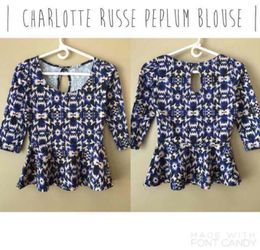 Size medium peplum shirt