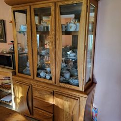 Dinning Table And Chairs And China Cabinet. (China Not Included)