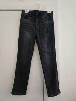 KUT from the Kloth Rosa High Rise Crop Vintage Straight Leg Jeans - Black, Size 2