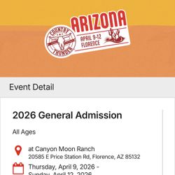 4 Day GA Country Thunder Pass