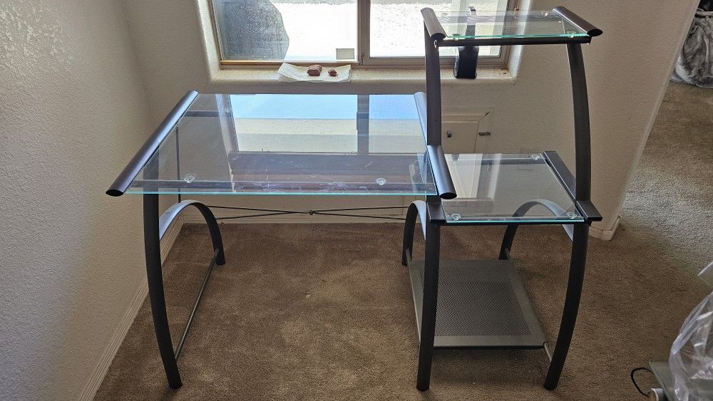 Metal & Glass Desk