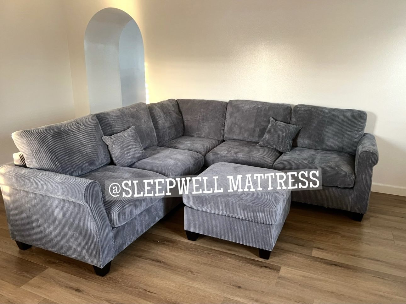 New Sectional Dark Gray