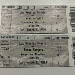 LA Angels vs Texas Rangers 