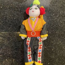 Vintage 70s-80s Tribal Ethnic Asian 12” Doll 